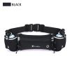 Adjustable Running Belt Fanny Pack With 2 Water Bottle Holder For Men And Women For Fitness Jogging Hiking Travel - Black