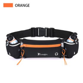 Adjustable Running Belt Fanny Pack With 2 Water Bottle Holder For Men And Women For Fitness Jogging Hiking Travel - Orange