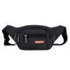 Casual Multifunctional Waist Bag; Adjustable Durable Large Capacity Messenger Bag For Outdoor Sports Running Walking - Black*4