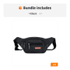 Casual Multifunctional Waist Bag; Adjustable Durable Large Capacity Messenger Bag For Outdoor Sports Running Walking - Black*4