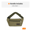 1pc Unisex Multifunctional Canvas Waist Bag Fanny Pack For Outdoor Activities - Army Green*4