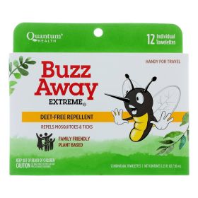 Quantum Research Buzz Away Towelettes - 12 pack - 0318543