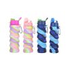 500ML Large Capacity Silicone Sports Water Bottle Outdoor Folding Water Cup For Climbing Travel - as picture1