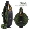 Collapsible Military Water Bottle Silicone Water Kettle Canteen with Compass Foldable Water Bottle for Traveling Hiking Camping - B1