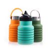 500ML Large Capacity Silicone Sports Water Bottle Outdoor Folding Water Cup For Climbing Travel - as picture4