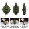 Collapsible Military Water Bottle Silicone Water Kettle Canteen with Compass Foldable Water Bottle for Traveling Hiking Camping - B1