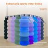 500ml outdoor retractable water bottle portable collapsible silica gel sports cup - as shown - A01 500ML