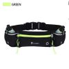 Adjustable Running Belt Fanny Pack With 2 Water Bottle Holder For Men And Women For Fitness Jogging Hiking Travel - Black