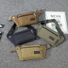 1pc Unisex Multifunctional Canvas Waist Bag Fanny Pack For Outdoor Activities - Army Green*3+Black*2