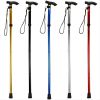 Foldable Lightweight Walking Stick; Trekking Pole With Rubber Tip; Adjustable Height - Red