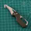 Multitool Keychain Knife; Small Pocket Box/Strap Cutter; Razor Sharp Serrated Blade And Paratrooper Hook; EDC Folding Knives - Army Green+black