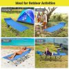 Folding Camping Cot with Side Storage Pocket Detachable Headrest - Blue