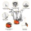 Ultralight Camping Stoves Portable Backpacking Hiking Stoves w/ Piezo Ignition - Orange