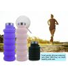 500ml outdoor retractable water bottle portable collapsible silica gel sports cup - as shown - A05 500ML