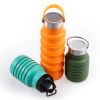 500ML Large Capacity Silicone Sports Water Bottle Outdoor Folding Water Cup For Climbing Travel - as picture