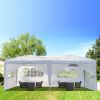 3 x 6m Four Windows Practical Waterproof Folding Tent White - White