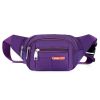 Casual Multifunctional Waist Bag; Adjustable Durable Large Capacity Messenger Bag For Outdoor Sports Running Walking - Deep Blue