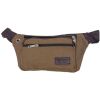 1pc Unisex Multifunctional Canvas Waist Bag Fanny Pack For Outdoor Activities - Khaki