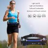 Adjustable Running Belt Fanny Pack With 2 Water Bottle Holder For Men And Women For Fitness Jogging Hiking Travel - Black